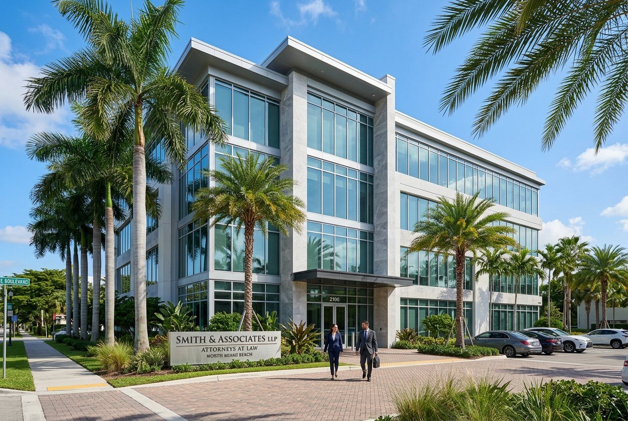 Professional office building in North Miami Beach, Florida, home to R. Nicolas Laham, Attorney at Law